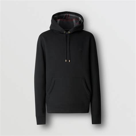 burberry krayford embroidered cotton blend hoodie|Embroidered EKD Cotton Blend Hoodie in Black .